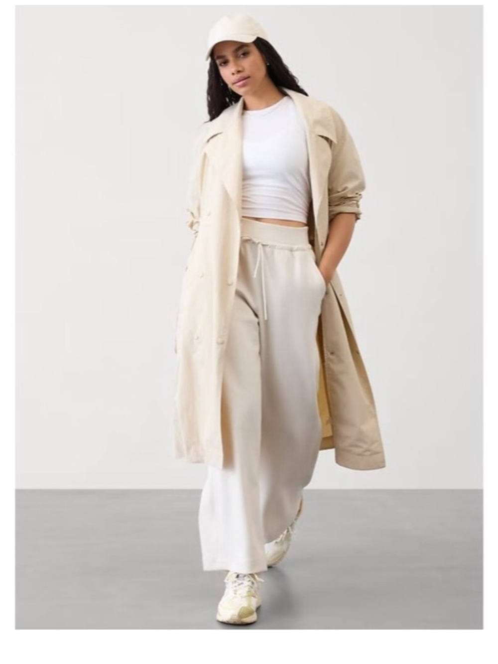 Athleta Beige Trench Coat